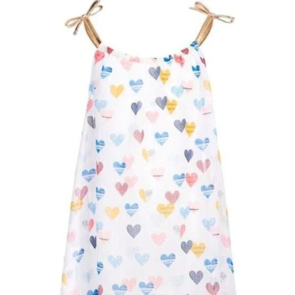 Jessica Simpson Heart-Print Chiffon Cover Up Size 5